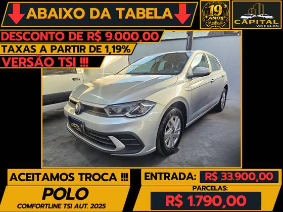 VOLKSWAGEN POLO 1.0 170 TSI COMFORTLINE AUTOMÁTICO VOLKSWAGEN POLO 1.0 170 TSI COMFORTLINE AUTOMÁTICO